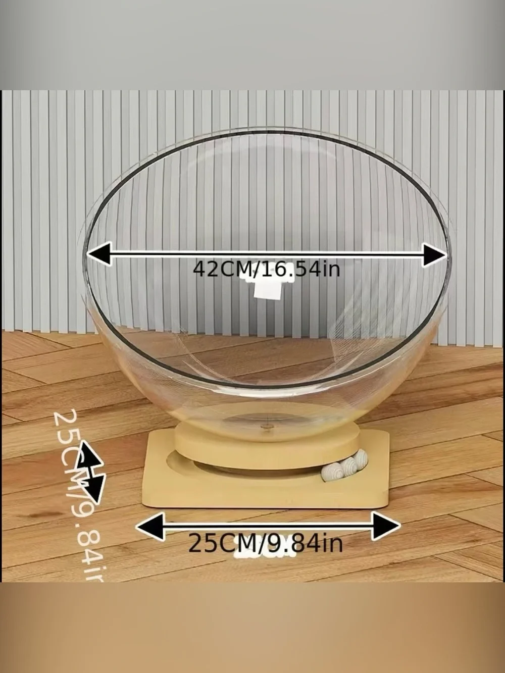 Cat Bed Space Capsule Rotating Platform Semi-Enclosed Acrylic Cave Lightweight